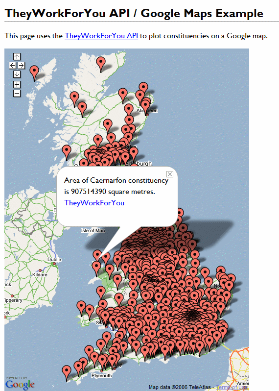 Map showing every constituency